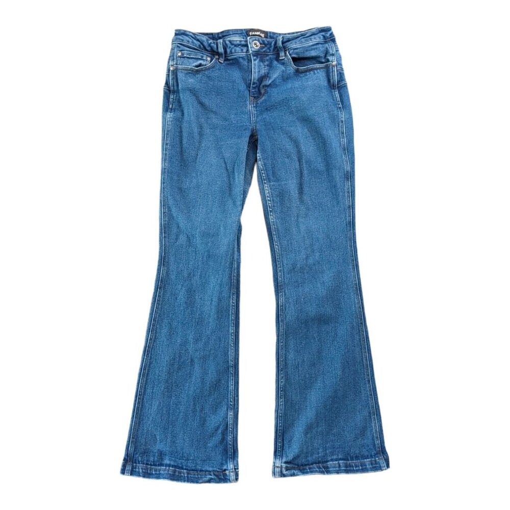 Rank 45 Bootcut Jeans Women's 31x34 Mid Rise Blue Dark Wash Stretch Western